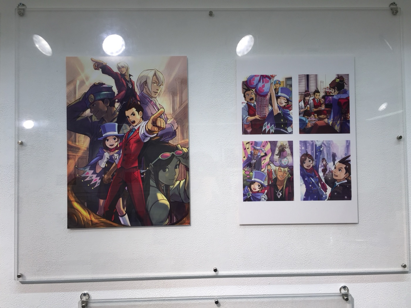 Promotional poster for Apollo Justice and more postcards