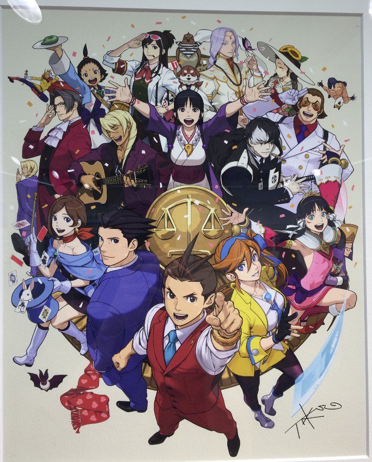 Fuse Takuro’s 15th anniversary Ace Attorney illustration